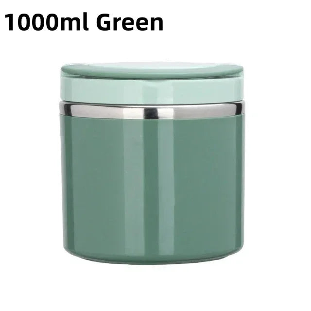 Thermal Lunchbox Double-Walled Stainless Steel Leak-Proof Lid & Handle