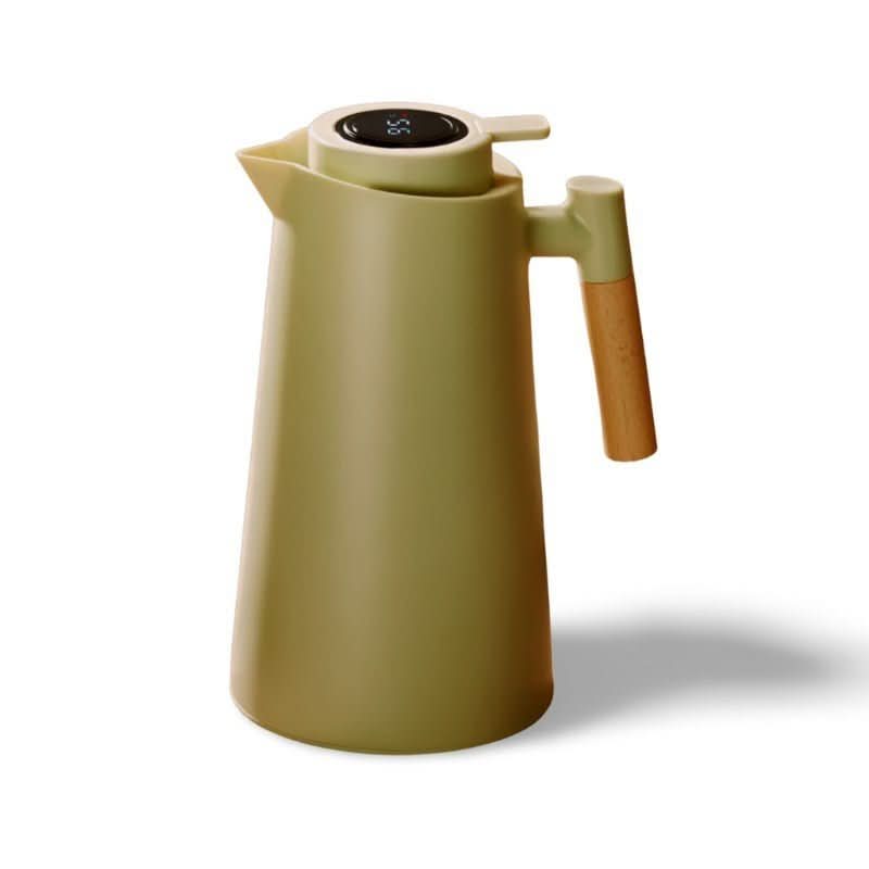 Thermos Flask Vacuum Insulated Leak-Proof Wooden Handle