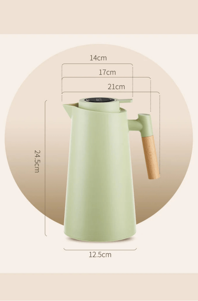 Thermos Flask Vacuum Insulated Leak-Proof Wooden Handle