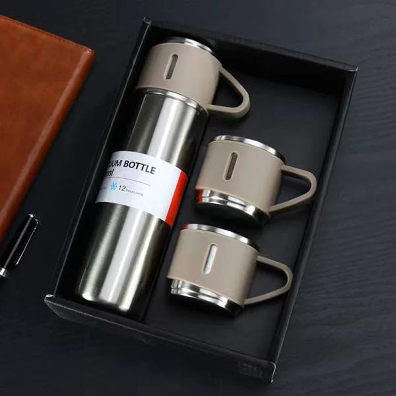 Thermos Set Vacuum Insulated 500 ml & 3 Cups