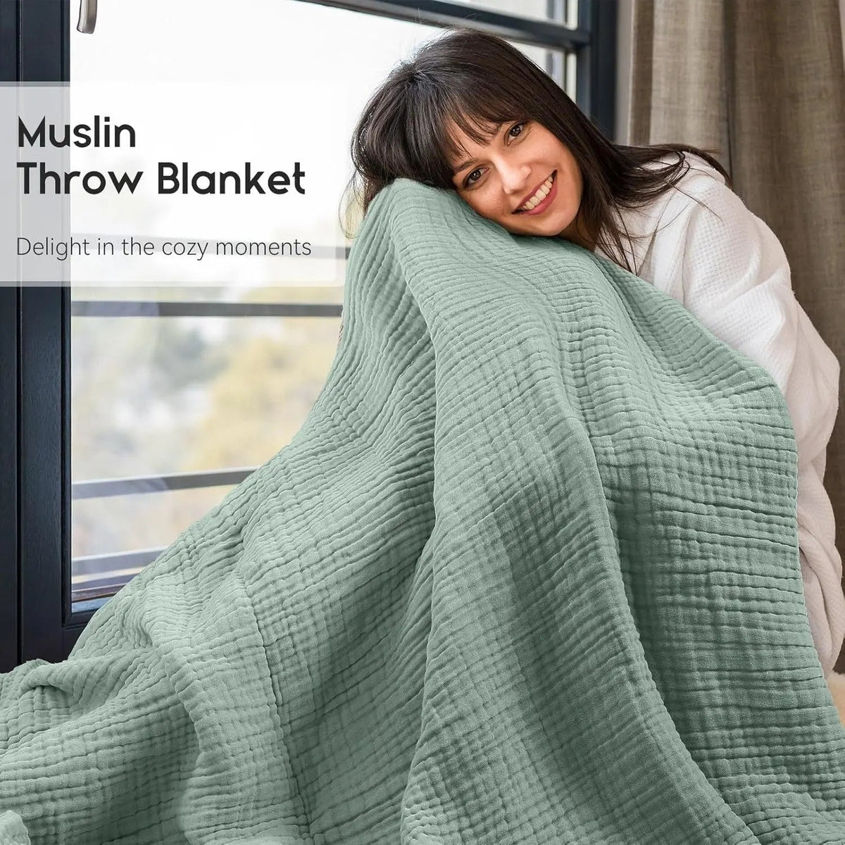 Throw Blanket 6-Layer Muslin 100% Cotton
