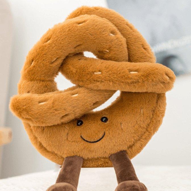 Throw Pillow Plush Embroidered Bakery Faces
