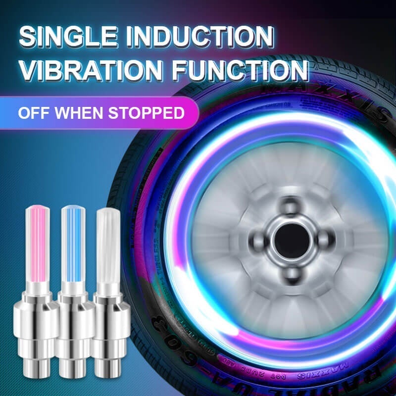 Tire Valve Cap Lights Motion-Activated 360 Degree Glow