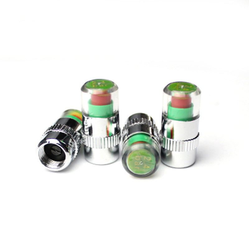 Tire Valve Caps Color-Coded Pressure Indicator & Airtight Seal
