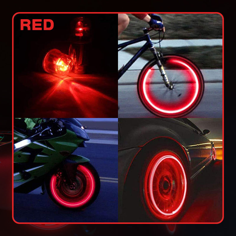 Tire Valve Caps Motion-Activated Flashing LED Waterproof