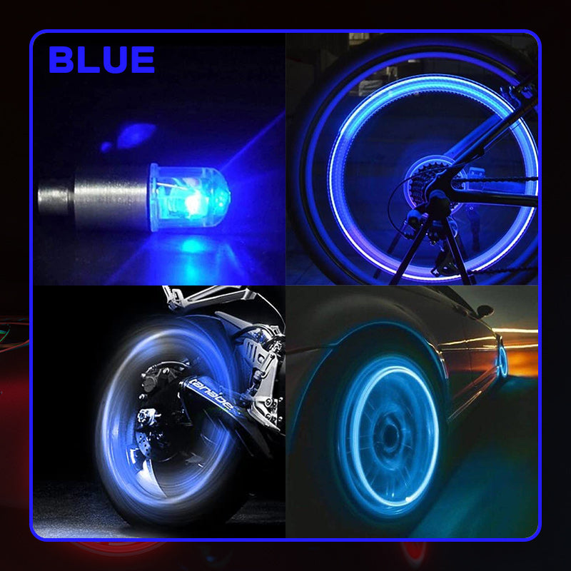Tire Valve Caps Motion-Activated Flashing LED Waterproof