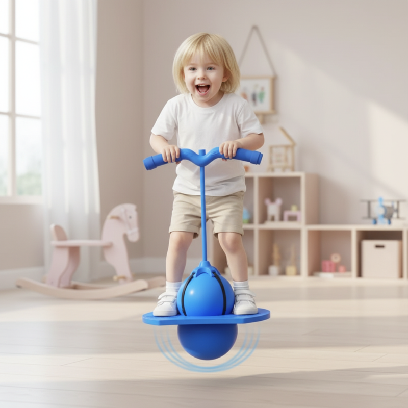 Toddler Hopper Ball Non-Slip Platform Removable Foam Handles