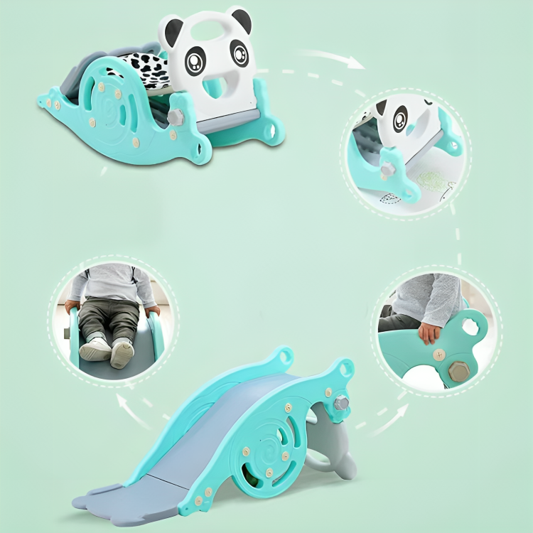 Toddler Playset Slide Swing & Hoop HDPE Rounded Edges