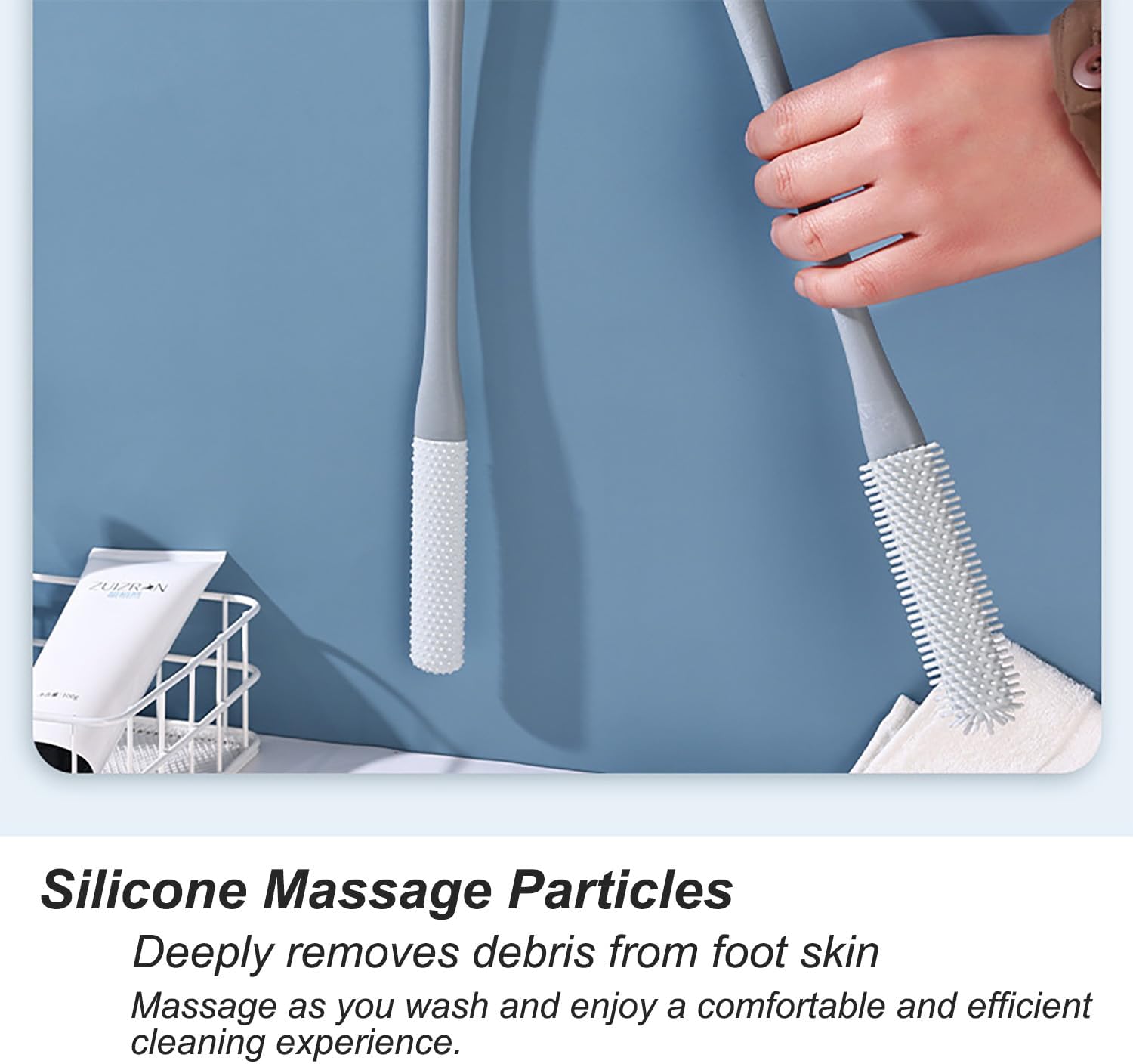 Toe Gap Cleaner Ergonomic Long Handle & Soft Bristles