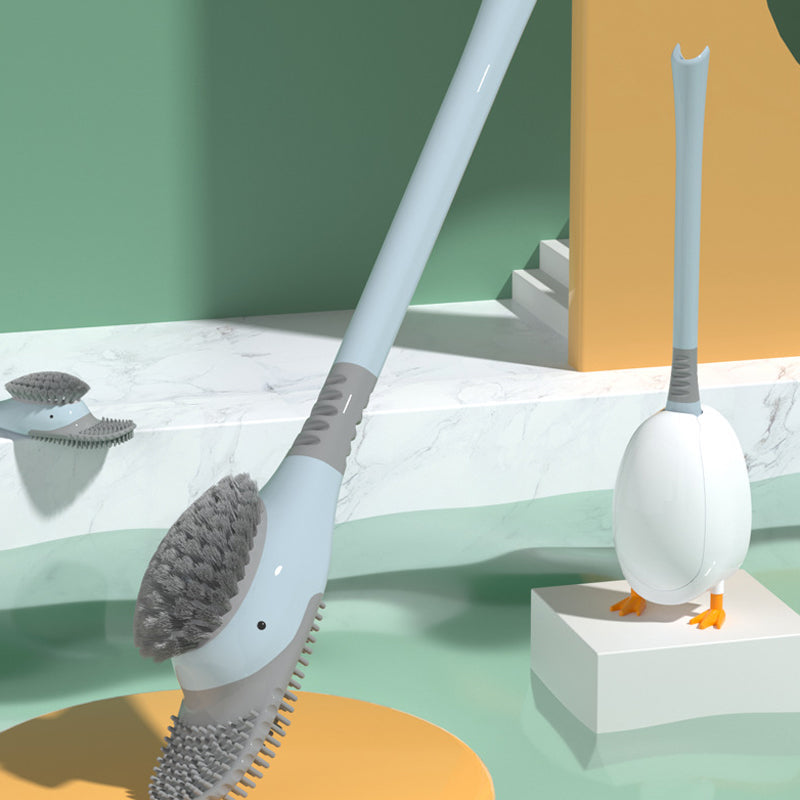 Toilet Brush 360° Soft TPR Head Non-Slip Handle
