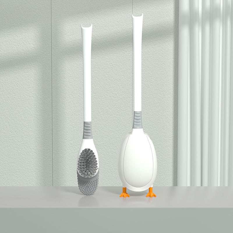 Toilet Brush 360° Soft TPR Head Non-Slip Handle