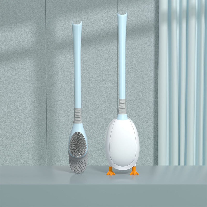 Toilet Brush 360° Soft TPR Head Non-Slip Handle