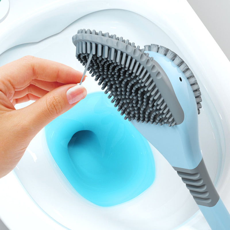 Toilet Brush 360° Soft TPR Head Non-Slip Handle