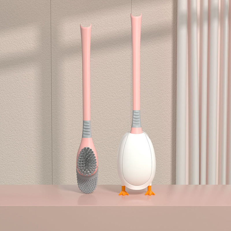 Toilet Brush 360° Soft TPR Head Non-Slip Handle