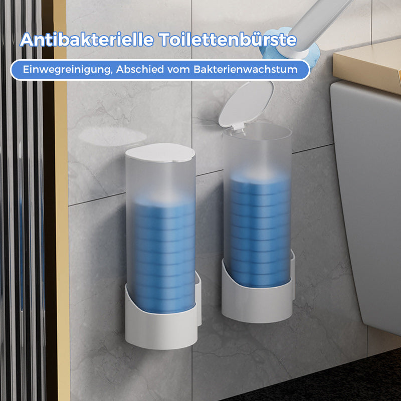 Toilet Brush Disposable Prefilled Sponge Heads Button Release