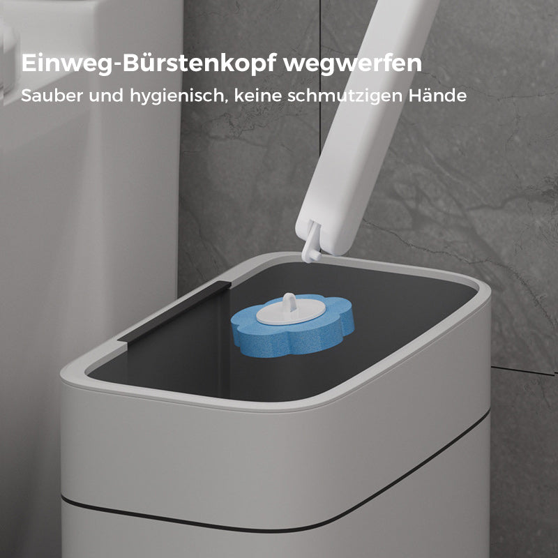 Toilet Brush Disposable Prefilled Sponge Heads Button Release