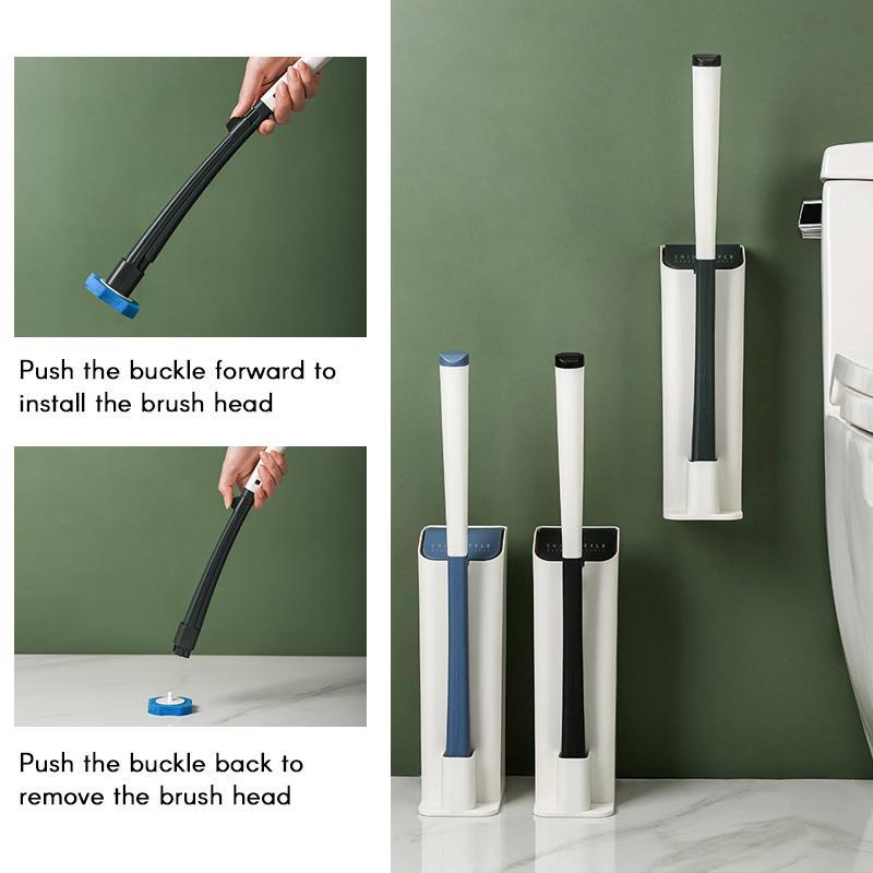 Toilet Brush Hygienic Disposable Sponge Heads 8 Refills