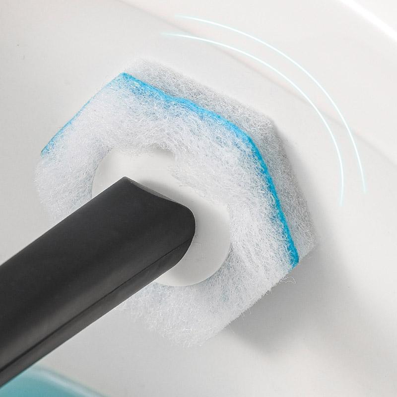Toilet Brush Hygienic Disposable Sponge Heads 8 Refills