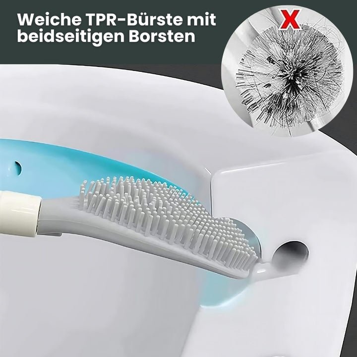 Toilet Brush Integrated Spray Flexible Head Ventilated Holder