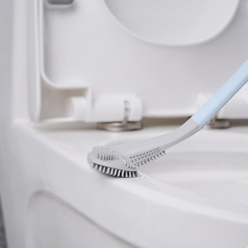 Toilet Brush Triangular TPR Bristles Drill-Free Mount
