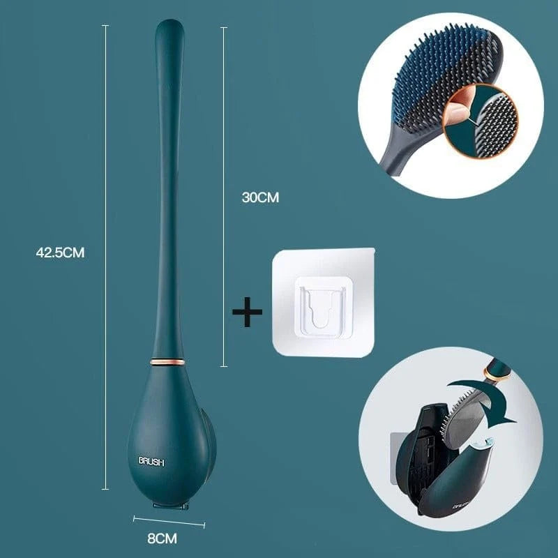 Toilet Brush Wall Mount Detachable Head & Long Handle