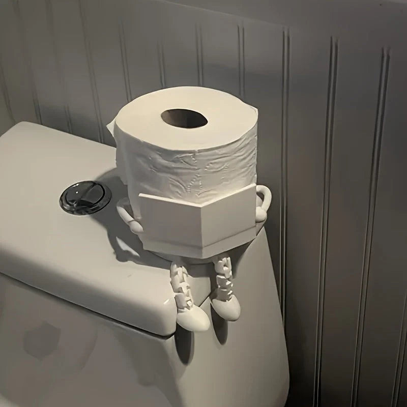 Toilet Paper Holder Adjustable Resin Arm & Universal Fit