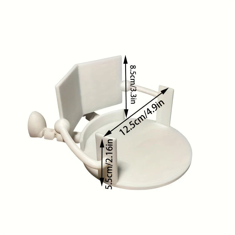 Toilet Paper Holder Adjustable Resin Arm & Universal Fit