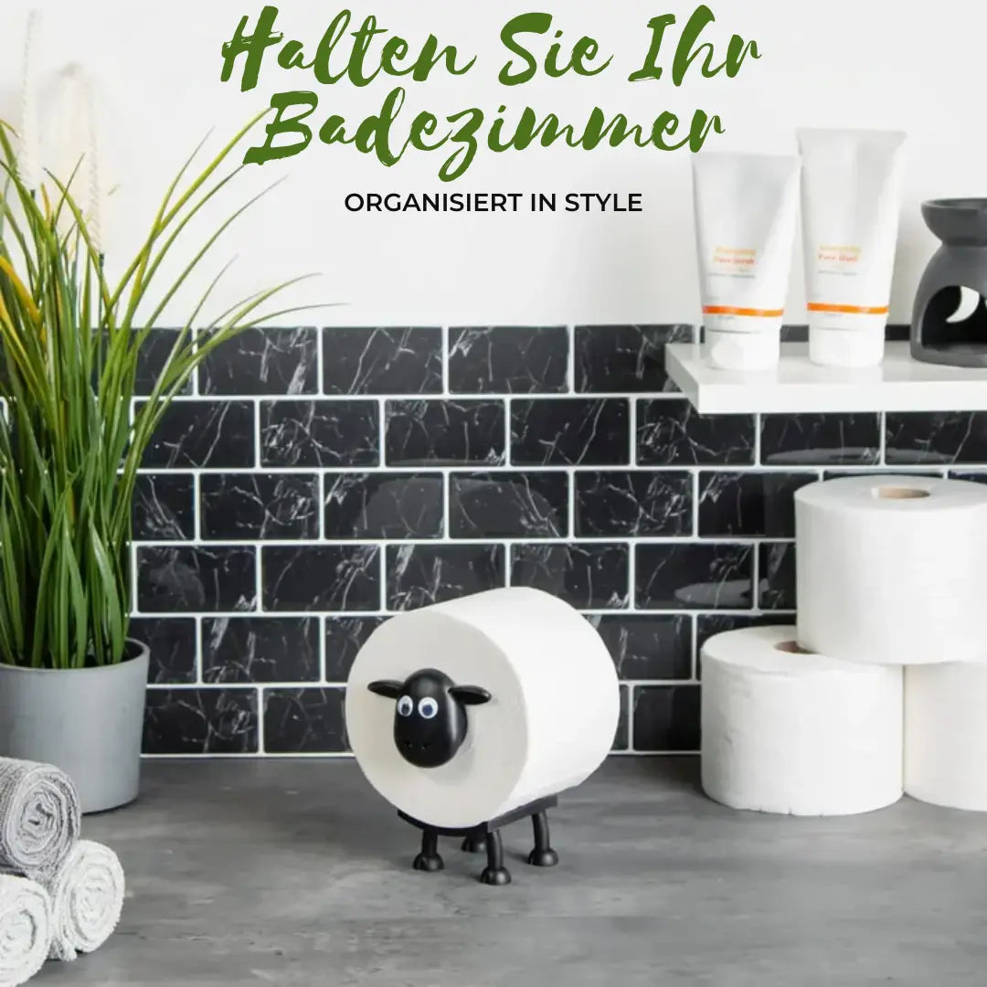 Toilet Paper Holder Sheep-Shaped Freestanding 3D-Printed