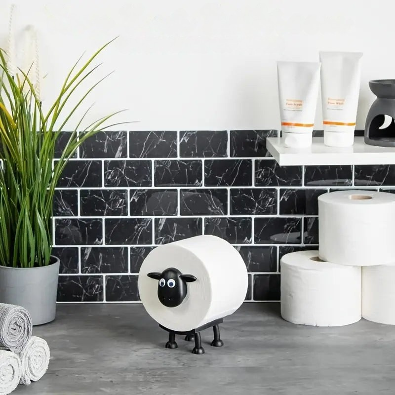 Toilet Paper Holder Sheep-Shaped Freestanding Set of 2