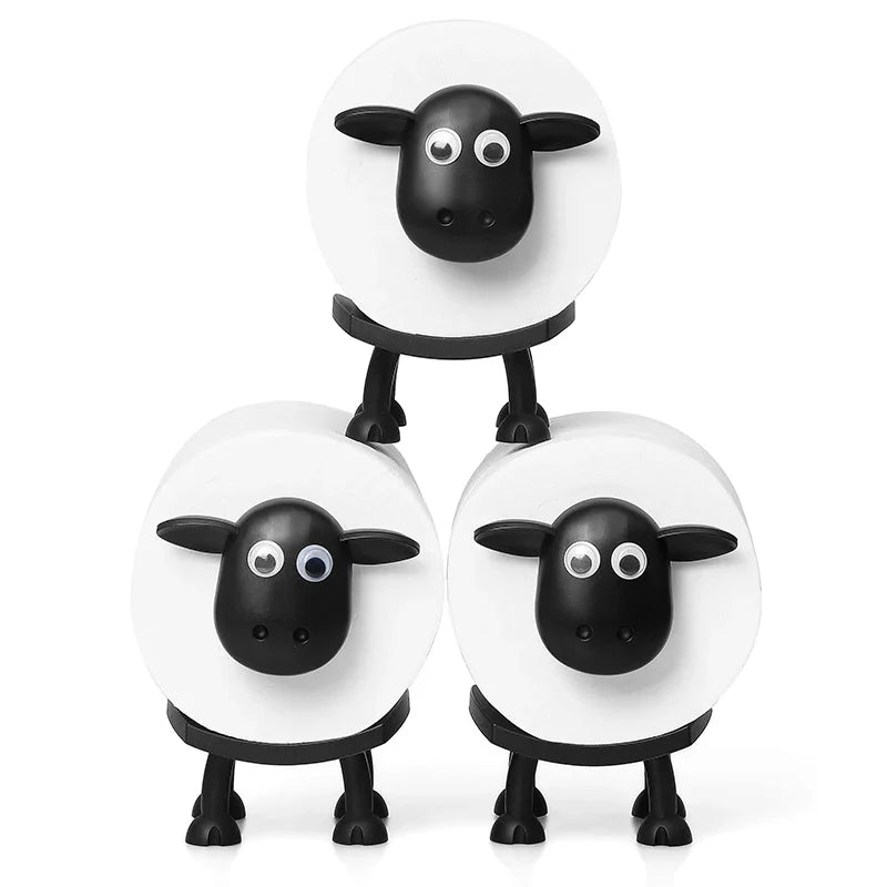 Toilet Paper Holder Sheep-Shaped Freestanding Set of 2