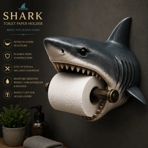 Toilet Paper Holder Wall-Mount Resin Marine Animal