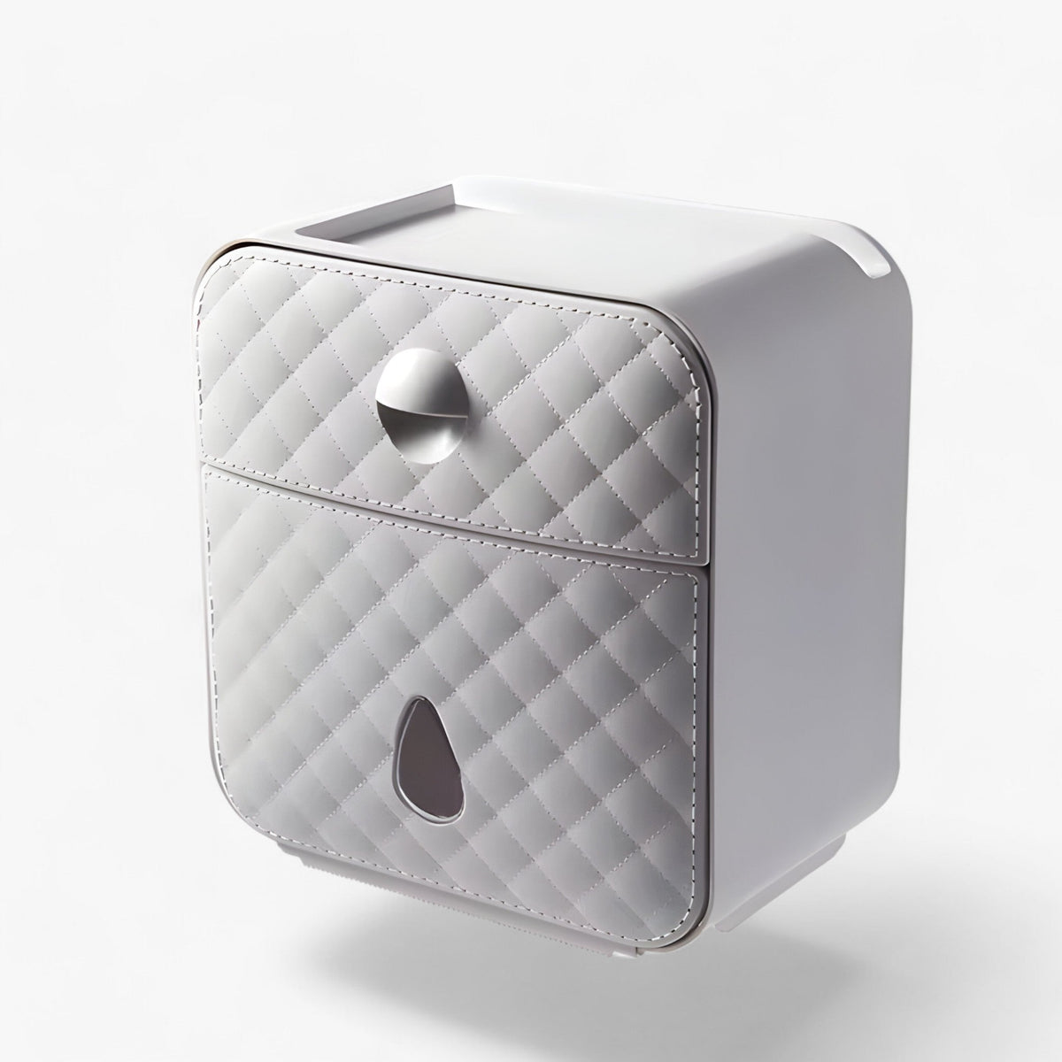 Toilet Paper Holder Wall-Mounted Waterproof Cover & Top Shelf