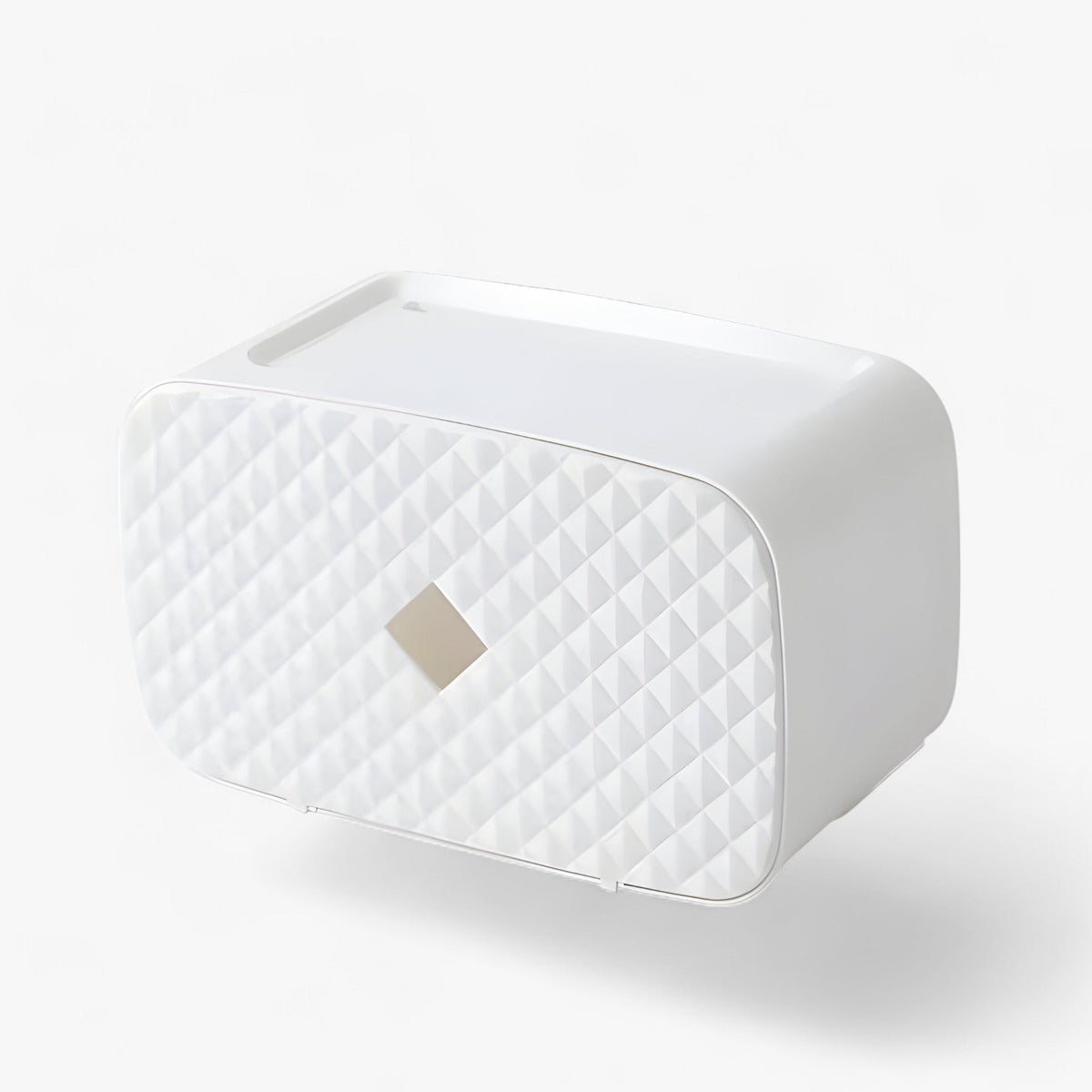 Toilet Paper Holder Wall-Mounted Waterproof Cover & Top Shelf