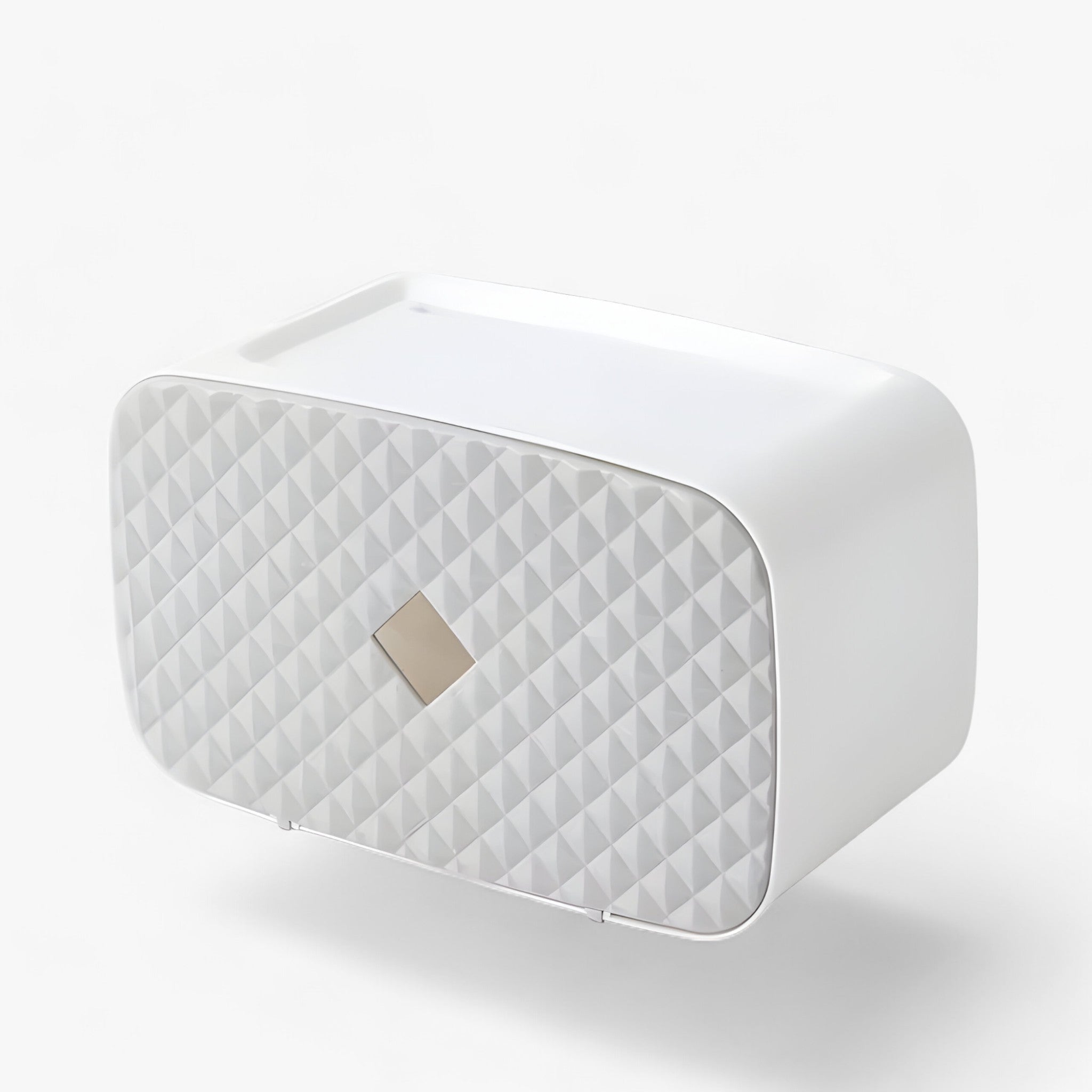 Toilet Paper Holder Wall-Mounted Waterproof Cover & Top Shelf