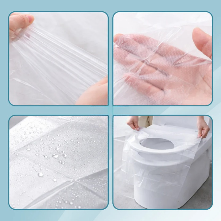 Toilet Seat Covers Double-Layer Biodegradable Pack of 50