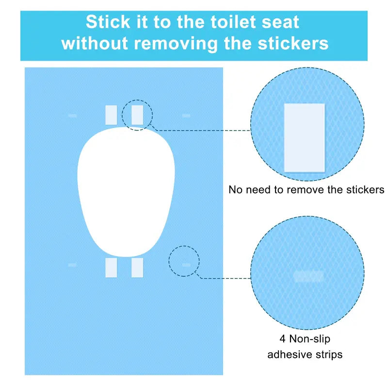 Toilet Seat Covers Extra-Large Double-Layer Waterproof 100 Pack