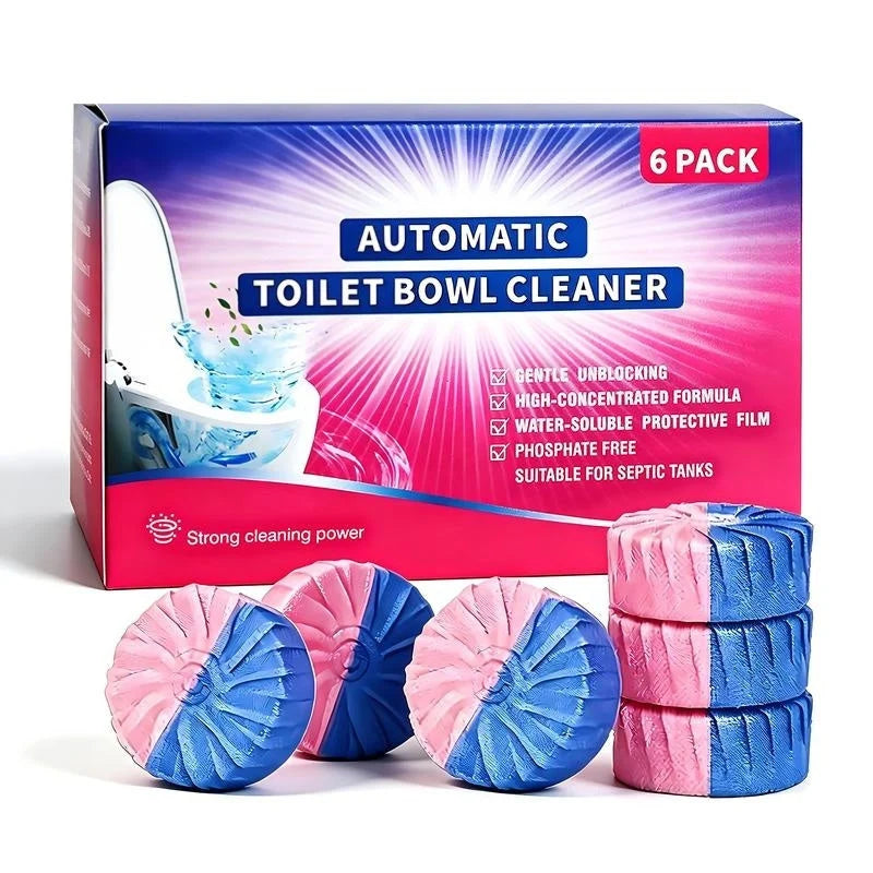Toilet Tank Cleaner Tablet Dual-Action Water-Soluble Film Phosphate-Free Septic-Safe