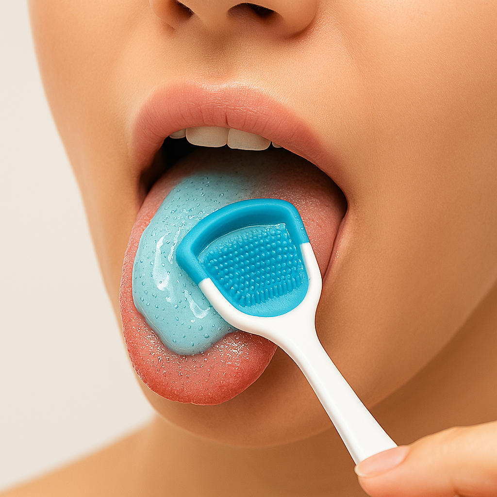 Tongue Cleaner Set Gel & Scraper Instant Fresh Breath