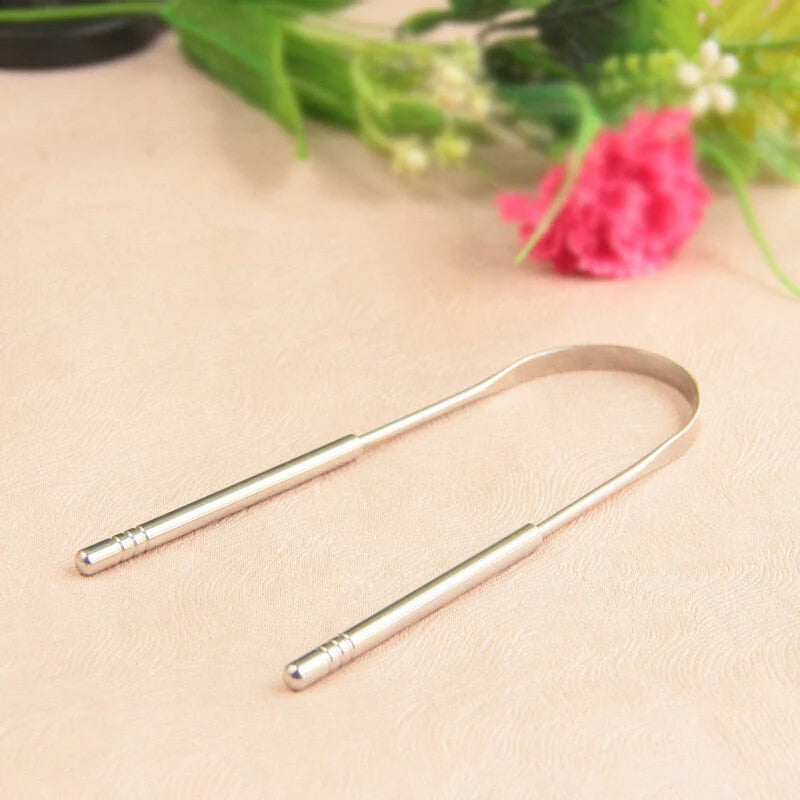 Tongue Scraper Stainless Steel Curved Blade