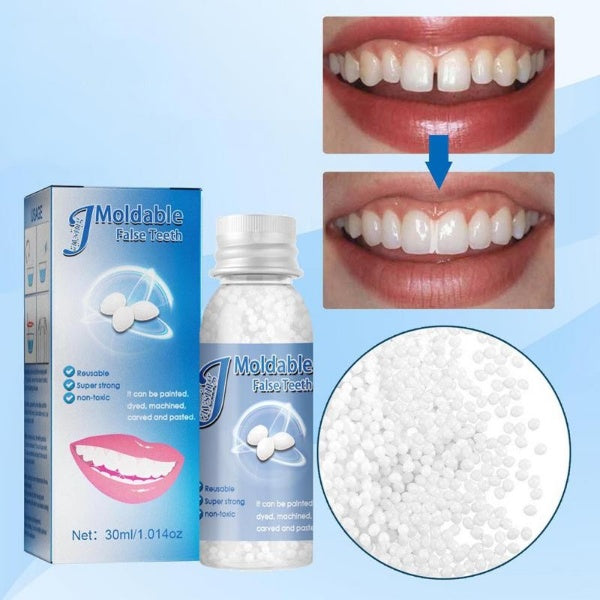 Tooth Repair Kit Moldable Granulate Reusable Natural-Looking Finish