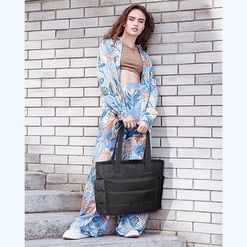 Tote Bag Feather-Light Polyester Fits 15.6-Inch Laptop
