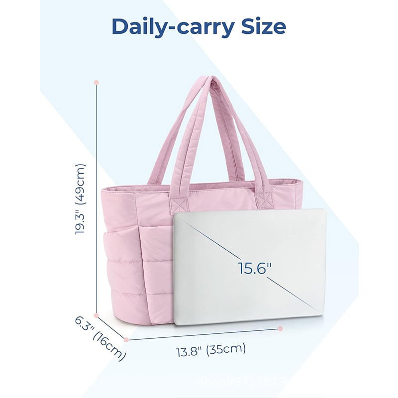 Tote Bag Feather-Light Polyester Fits 15.6-Inch Laptop
