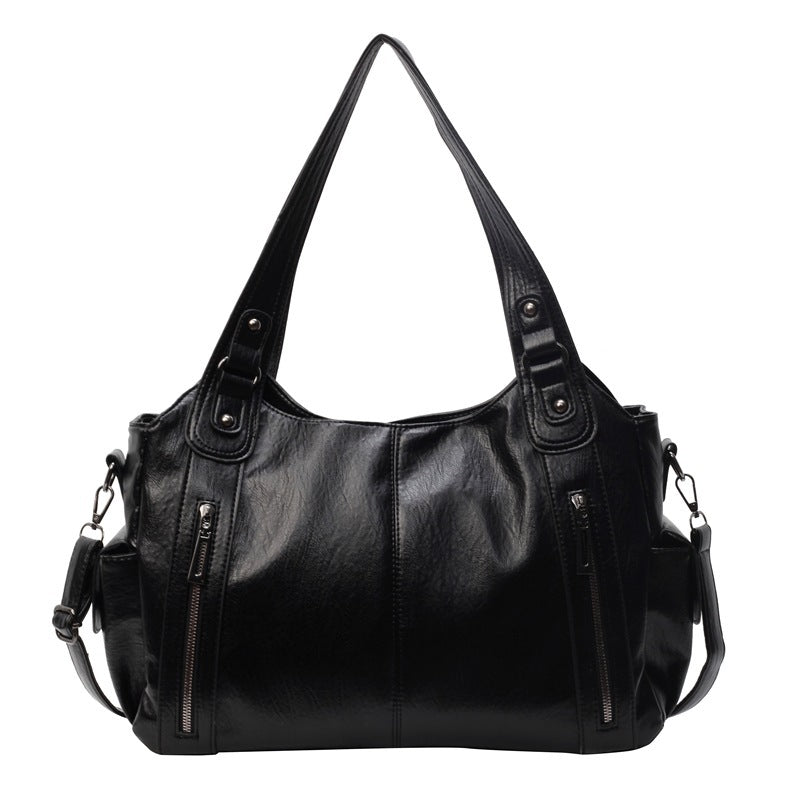 Tote Bag Genuine Leather Spacious Interior & Durable Handles
