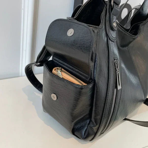 Tote Bag Genuine Leather Spacious Interior & Durable Handles