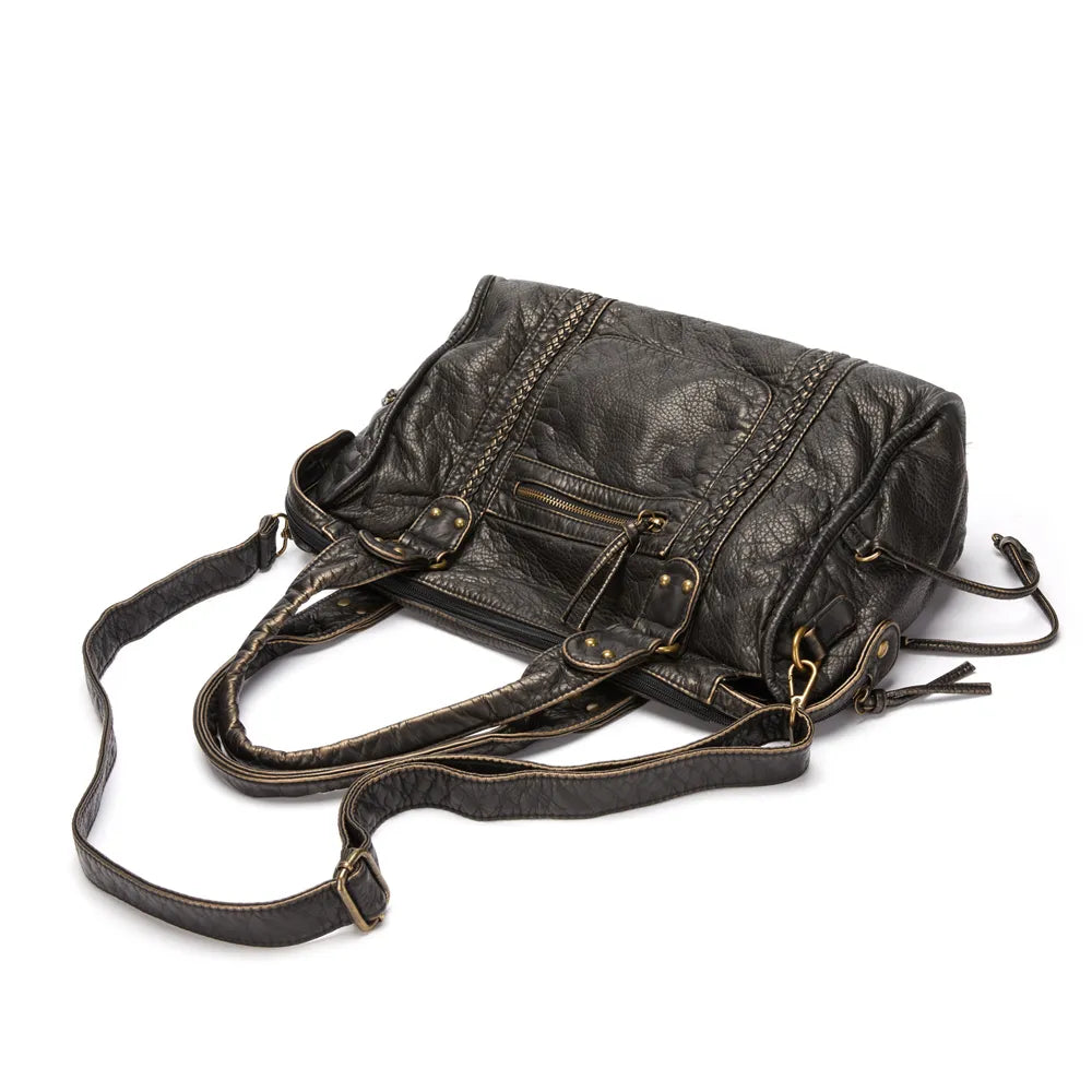 Tote Bag PU Leather Fits A4 Laptop