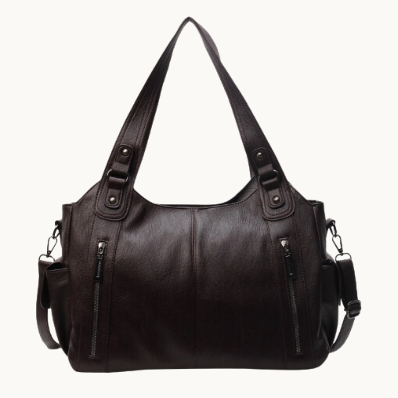 Tote Bag Vintage Vegan Leather Water-Resistant