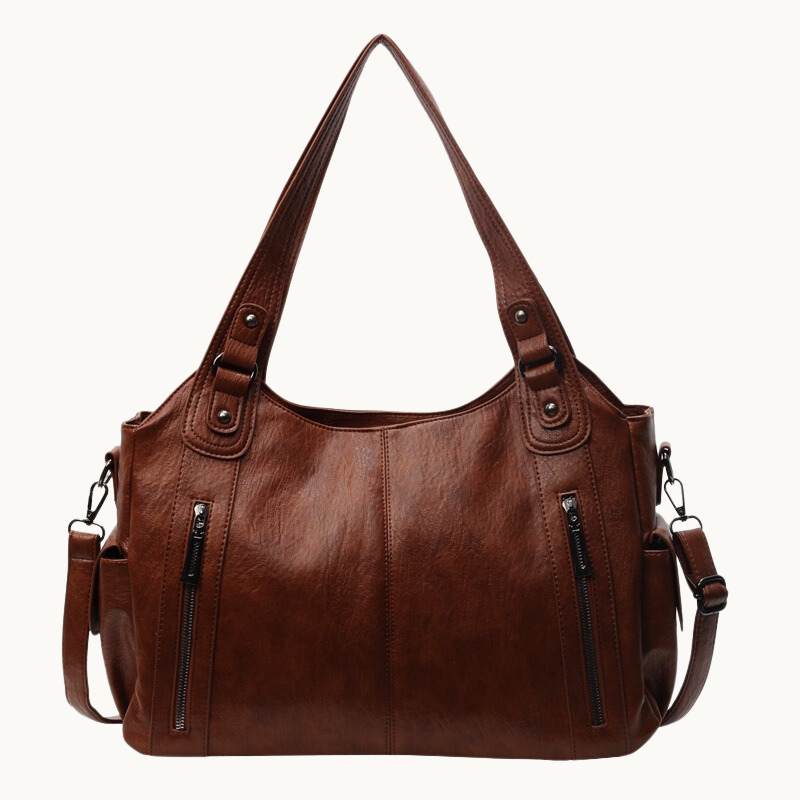 Tote Bag Vintage Vegan Leather Water-Resistant