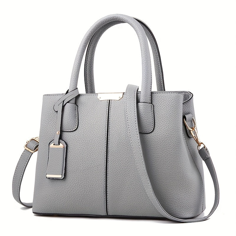Tote Structured Water Repellent PU Leather Multiple Pockets