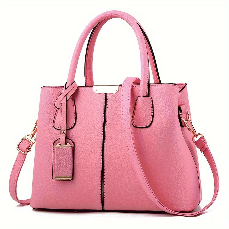 Tote Structured Water Repellent PU Leather Multiple Pockets