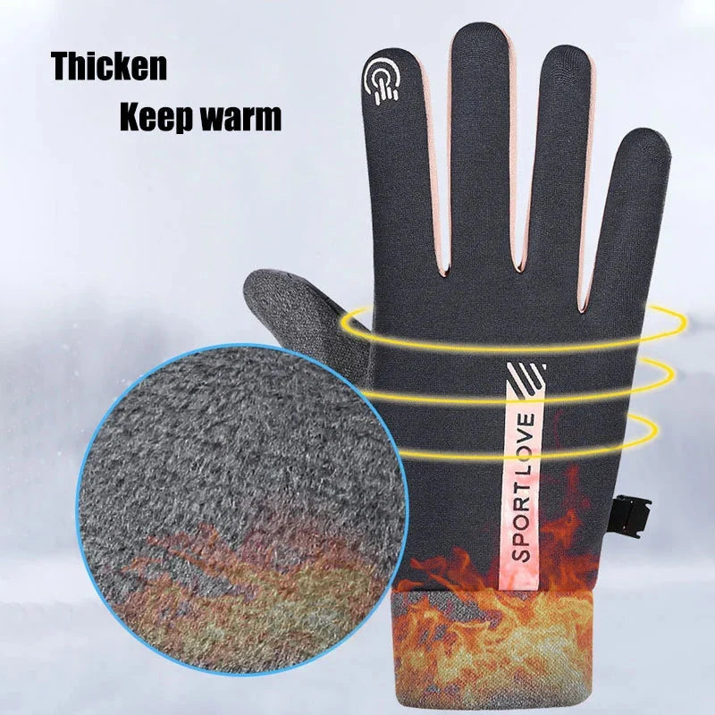 Touchscreen Gloves Waterproof Conductive Fingertips Non-Slip